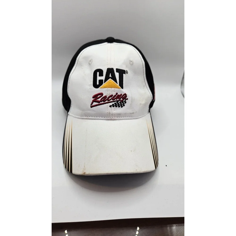 CAT Racing Ryan Newman 31 Hat RCR NASCAR Cap Caterpillar Black White Adjustable